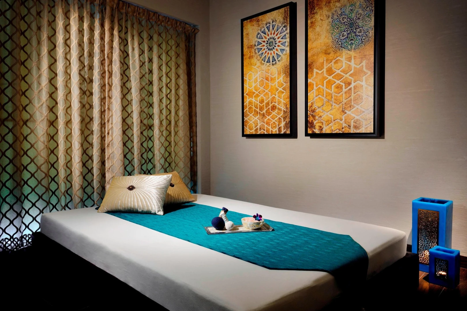 Elegant spa room at JW Marriott Marquis Hotel Dubai.