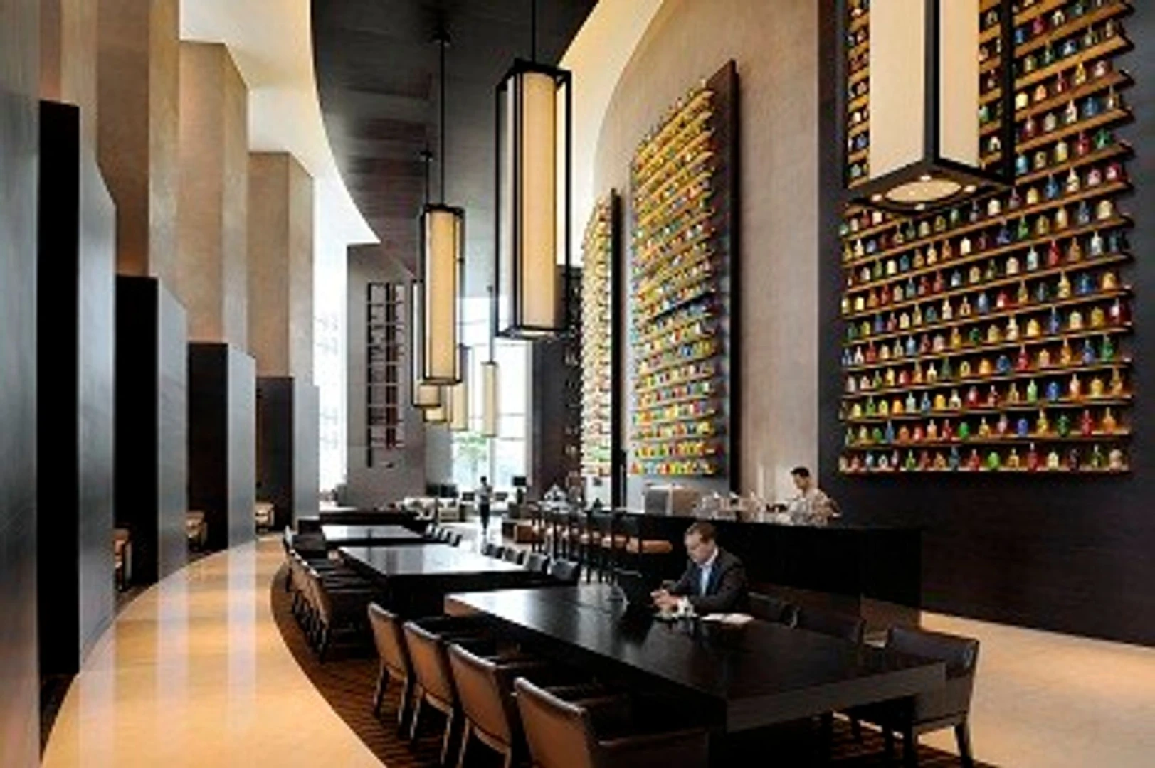 Elegant dining area at JW Marriott Marquis Hotel Dubai.