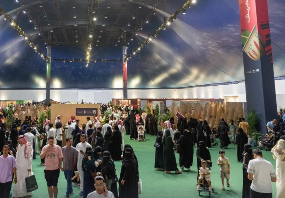 Crowd inside The Arena Riyadh Venue for Exhibitions, Riyadh.