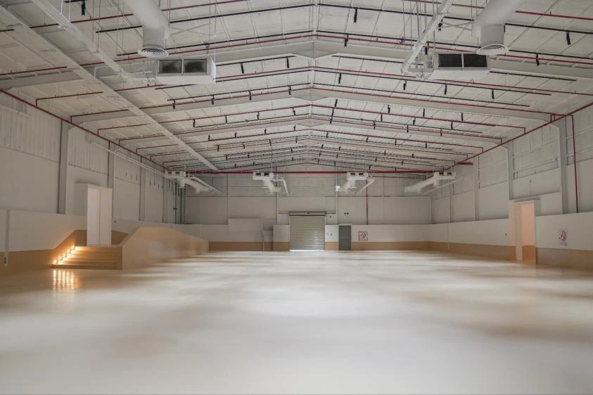 Spacious interior of Jax District Riyadh venue in Dubai.